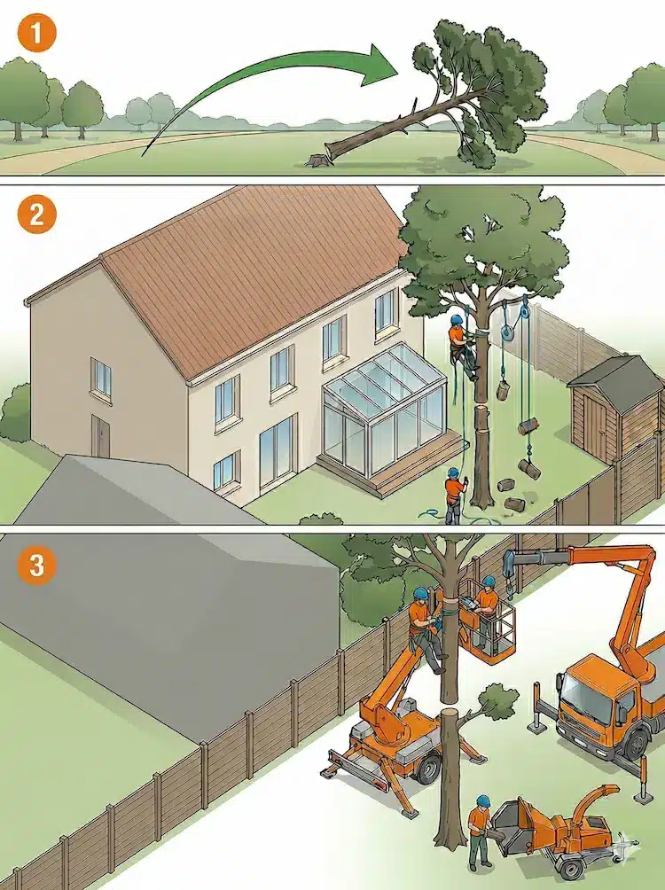 Les techniques d'abattage d'arbre par Lelievre.